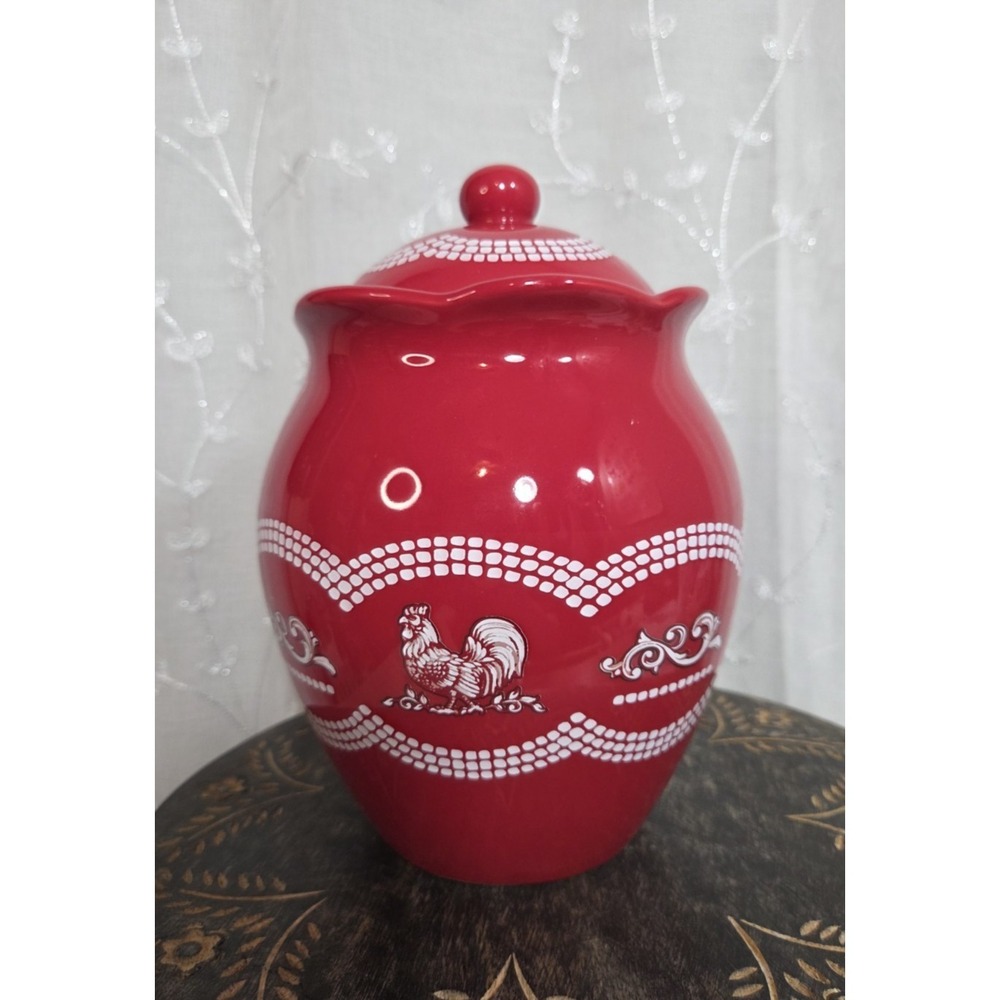 Temptations by Tara Doodle Doo Cookie Jar RED Rooster